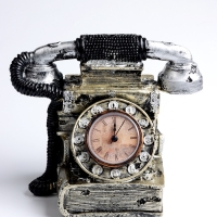 Часы настольные интерьерные, &laquo;Телефон&raquo;, на батарейках, 23.5&times;14&times;18.5 см, d-5.5 см