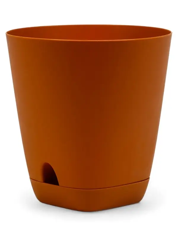 Кашпо с прикорневым поливом 2 л  D-14,5см, H-15см карамель "Гранд"