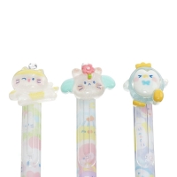 Ручка гелевая автомат "Зверушки", стираемые чернила, чернила синие, МИКС