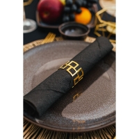 Кольцо для салфетки «Гео», 4,5×3 см, цвет золотой Кольцо для салфетки «Гео», 4,5×3 см, цвет золотой