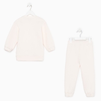 Костюм детский (свитшот, брюки) KAFTAN "Basic line", размер 28 (86-92), цвет бежевый