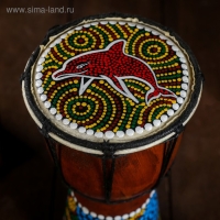 Сувенирный музыкальный инструмент "Барабан Джембе Цветочный узор" 11x11x20 см МИКС Сувенирный музыкальный инструмент "Барабан Джембе Цветочный узор" 11x11x20 см МИКС
