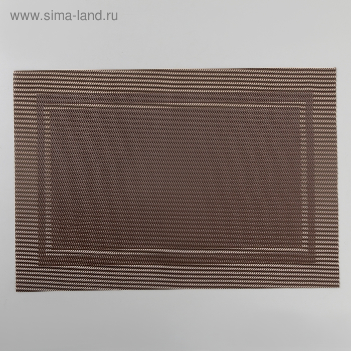 Салфетка сервировочная на стол Доляна &laquo;Окно&raquo;, 45&times;30 см, цвет коричневый
