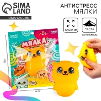 Антистресс сквиш мялка &laquo;Мишка&raquo;,с пастой, в пакете