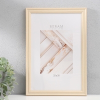 Фоторамка пластик "МИРАМ" 20х30 см бежевый (пластиковый экран)