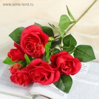 Цветы искусственные "Розочки кустовые" 8х65 см, красный Цветы искусственные "Розочки кустовые" 8х65 см, красный