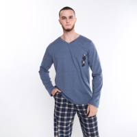 Комплект (лонгслив,брюки) мужской, цвет тёмно-синий, размер 58 Комплект (лонгслив,брюки) мужской, цвет тёмно-синий, размер 58