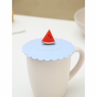 Крышка - непроливайка силиконовая Доляна &laquo;Арбуз&raquo;, d=11 см, цвет васильковый