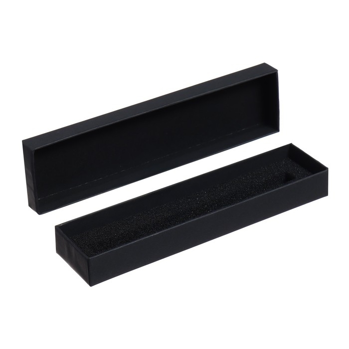 Футляр для подарочной ручки, тиснение под кожу, чёрный Футляр для подарочной ручки, тиснение под кожу, чёрный