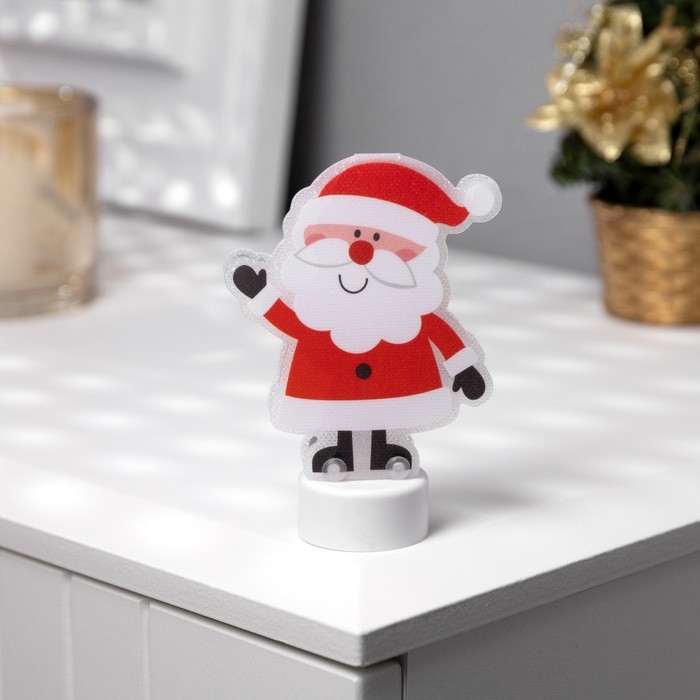Световая картинка на подставке «Дед Мороз» 11 см, батарейки, свечение тёплое белое Световая картинка на подставке «Дед Мороз» 11 см, батарейки, свечение тёплое белое