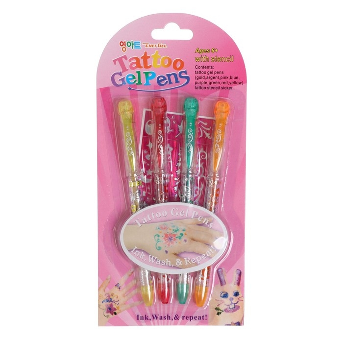 Набор гелевых ручек Набор гелевых ручек "Тату" 4 цвета, в блистере