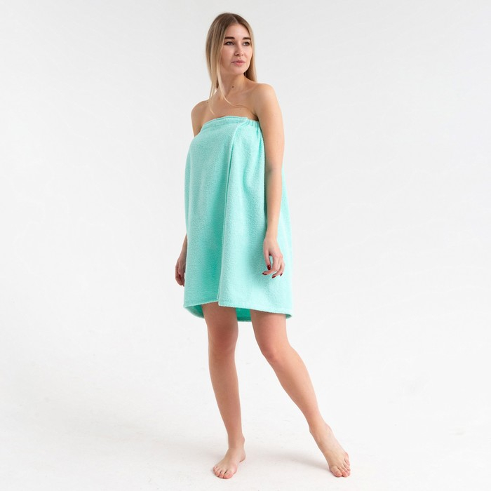 Полотенце банное Экономь и Я «Парео» 68х150 см, нежно-бирюз, 100%хл, 320 г/м2 Полотенце банное Экономь и Я «Парео» 68х150 см, нежно-бирюз, 100%хл, 320 г/м2