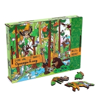 Пазл деревянный фигурный &laquo;Однажды в лесу&raquo;&lrm;, 60 элементов