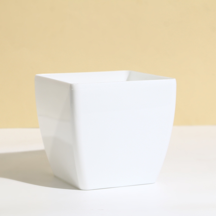 Горшок для цветов, 15 &times; 15 см, 2,5 л, пластик, белый