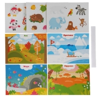 Игра с липучками &laquo;Кто где живёт. Малышарики&raquo;, 3+