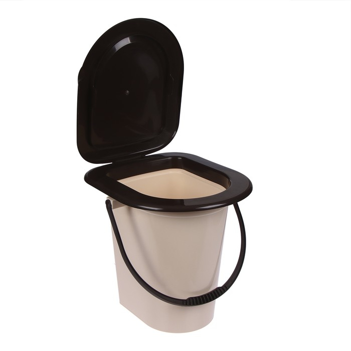Ведро-туалет, h = 40 см, 17 л, съёмный стульчак, бежевое Ведро-туалет, h = 40 см, 17 л, съёмный стульчак, бежевое