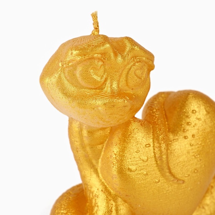 Свеча новогодняя &laquo;Змейка милашка&raquo;, на Новый год, золотая, 69 х 61 х 36