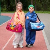 Сумка детская спортивная для мальчика «Акула», 40х21х24см, цвет синий Сумка детская спортивная для мальчика «Акула», 40х21х24см, цвет синий