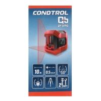 Лазерный нивелир CONDTROL QB Promo 1-2-142, 10 м, ±0.5 мм/м, резьба 1/4" Лазерный нивелир CONDTROL QB Promo 1-2-142, 10 м, ±0.5 мм/м, резьба 1/4"