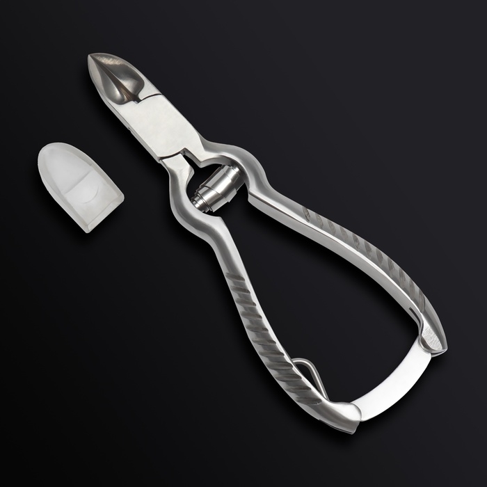 Кусачки педикюрные &laquo;Premium&raquo;, с фиксатором, усиленные, 13,8 см, длина лезвия - 19 мм, цвет серебристый