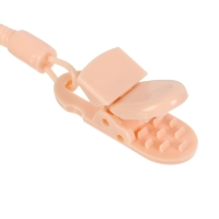 Соска - пустышка ортодонтическая, силикон, +6 мес., с держателем, цвет розовый Соска - пустышка ортодонтическая, силикон, +6 мес., с держателем, цвет розовый