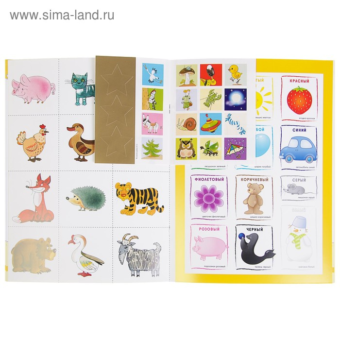 Полный годовой курс от 4 до 5 лет. 12 книг с играми и наклейками. Денисова Д., 180 стр.