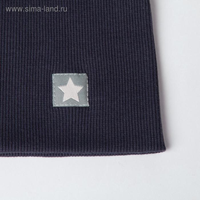 Шапка для мальчика, цвет тёмно-серый/звезда, размер 54-58 Шапка для мальчика, цвет тёмно-серый/звезда, размер 54-58