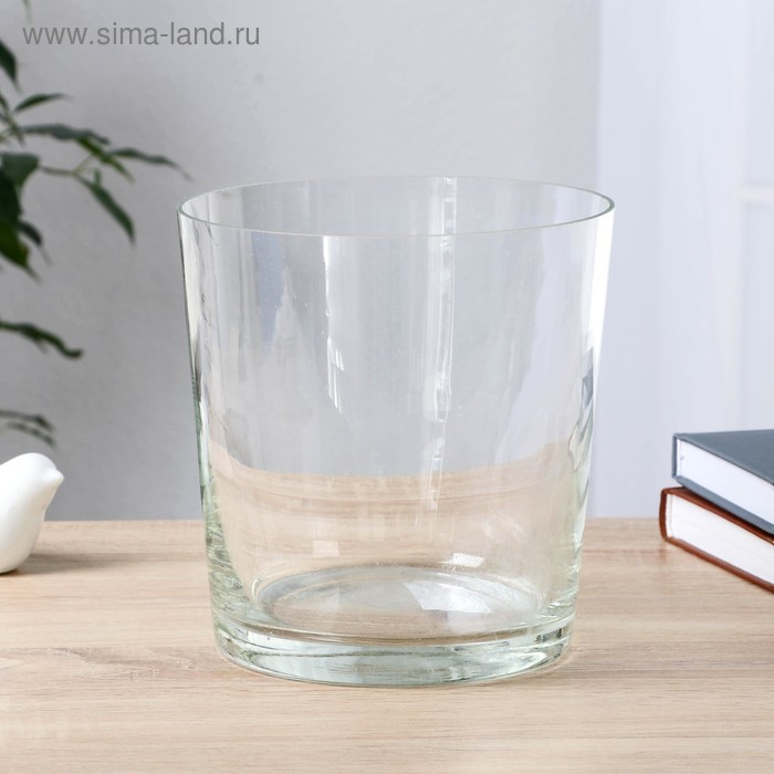 Ваза "Коническая"  h-19см d-17см, прозрачная