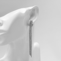 Клипсы &laquo;Лёд&raquo; тройная сплошная, цвет белый в серебре