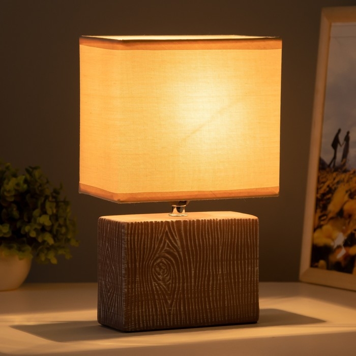 Настольная лампа "Норма" Е14 40Вт кофе 17,5х10,5х28,5 см RISALUX