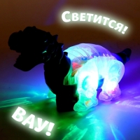 Динозавр &laquo;Шестерёнки&raquo;, свет и звук, работает от батареек, цвет синий