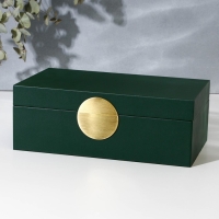 Шкатулка для украшений &laquo;Изумруд&raquo; экокожа, набор 2 шт.