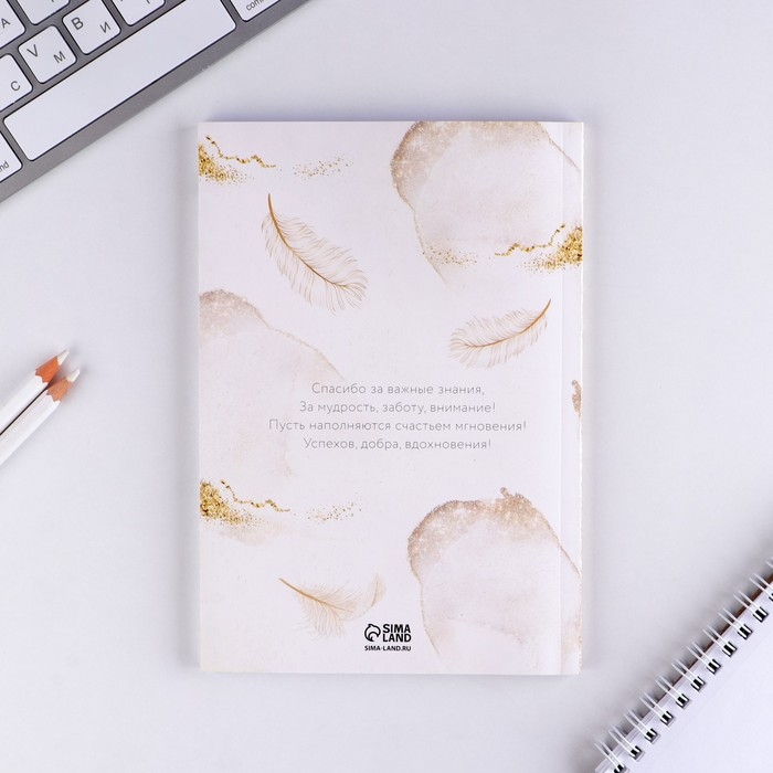 Подарочный набор &laquo;Золотой учитель&raquo;: ежедневник А5, 80 листов, стикеры и ручка шариковая, синяя паста