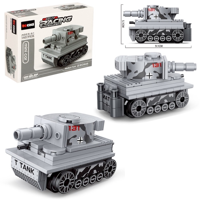 Конструктор блочный &laquo;Армия. Средний танк&raquo;, 133 детали