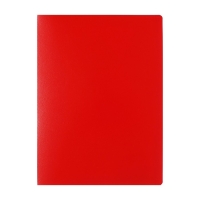 Папка с 20 вкладышами А5, 500 мкм, Calligrata, текстура "песок", красная