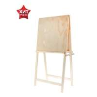 Мольберт тип &laquo;Хлопушка&raquo;, двусторонний, 120 х 60 х 65 см, планшет 60 х 60 см, неокрашенное дерево, Calligrata