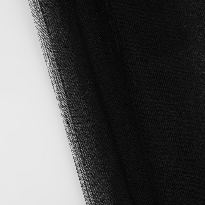 Фатин, 160 см, 11 &plusmn; 1 г/кв.м, 1 &plusmn; 0,2 м, цвет чёрный №21