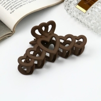 Краб для волос "Леона" сердца матовый, 10 см, микс Краб для волос "Леона" сердца матовый, 10 см, микс