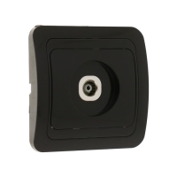 Розетка телевизионная одноместная Luazon Lighting "Орион", скрытая, черная