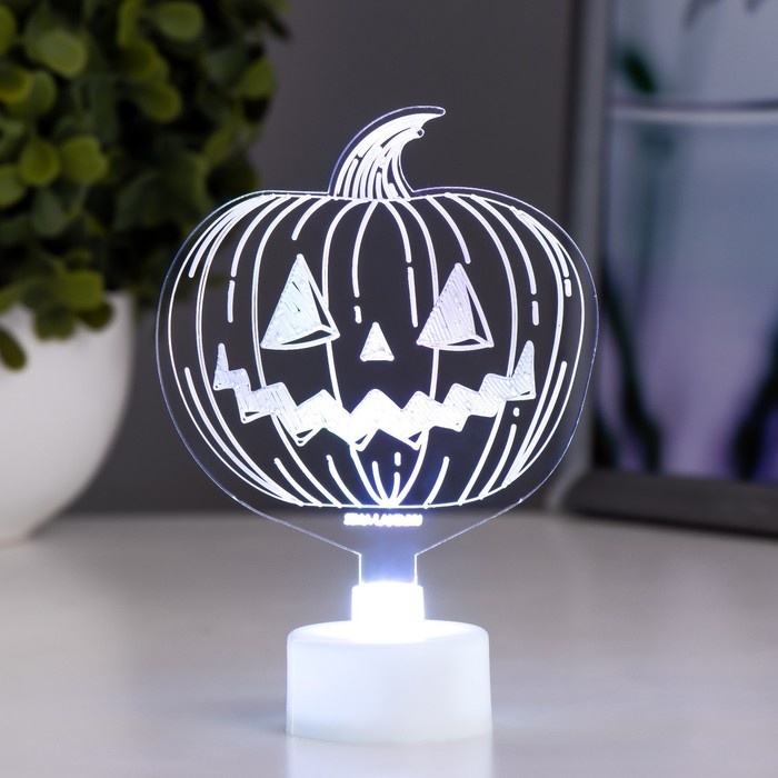 Светильник "Тыква" LED RGB 6 цветов от батареек LR1130, 3шт 8х9,5 см RISALUX