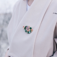 Брошь &laquo;Хамелеон&raquo;, цветная в золоте