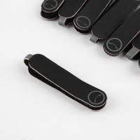 Пуллер для молнии, на липучке, со светоотражающим элементом, 5 &times; 0,4 см, 10 шт, цвет чёрный/серый