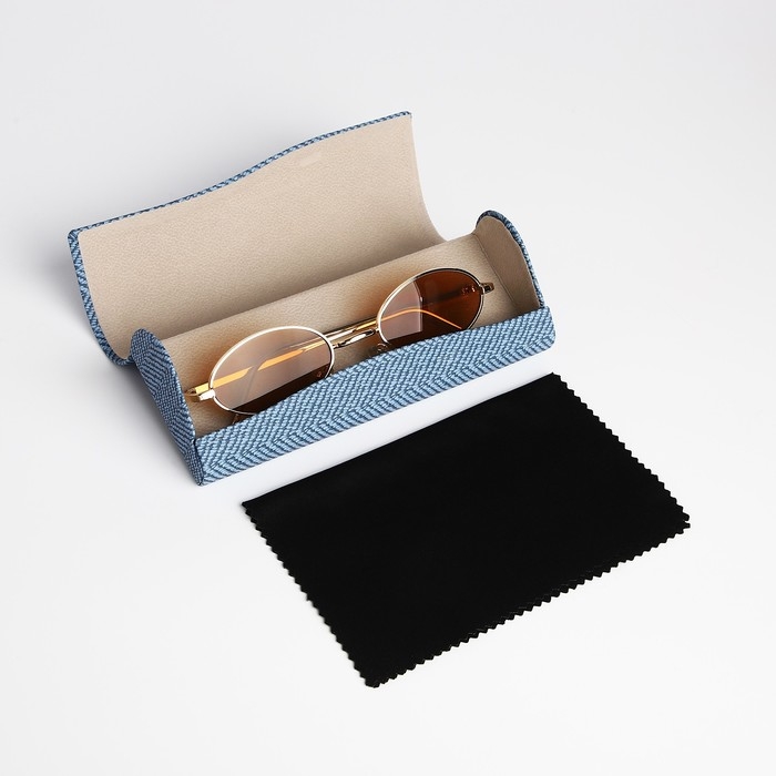 Футляр для очков на магните, длина 16 см, цвет синий Футляр для очков на магните, длина 16 см, цвет синий