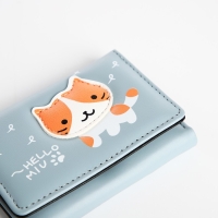 Кошелёк детский на кнопке, цвет голубой Кошелёк детский на кнопке, цвет голубой