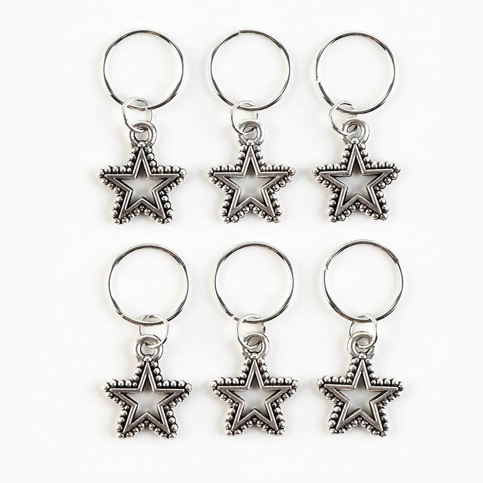 Пирсинг для волос новогодний &laquo;Люблю себя и это взаимно&raquo; на Новый год, 6 шт