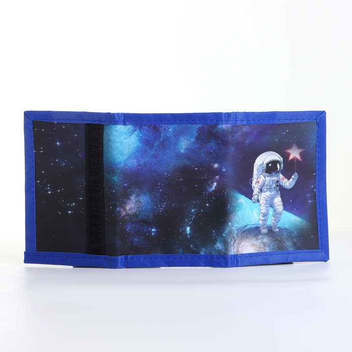 Кошелёк детский на липучке &laquo;Выбражулька&raquo;, цвет синий