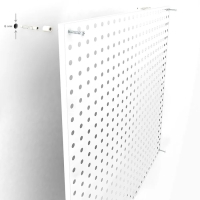 Настенная перфорированная панель односторонняя 60&times;0,6&times;180 см, шаг 2,5 см, цвет белый