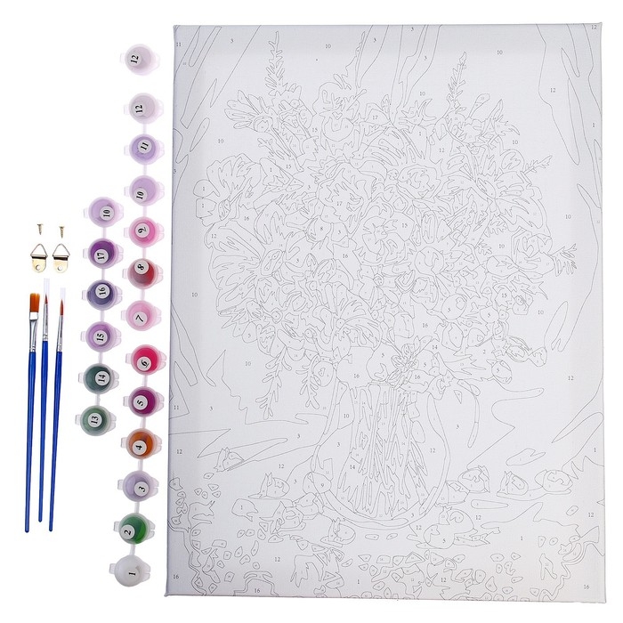 Картина по номерам на холсте с подрамником &laquo;Натюрморт с цветами&raquo;, 30х40 см