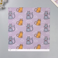 Бумага для скрапбукинга двусторонняя "Котики" плотность 180 гр набор 5 шт 30,5х32 см Бумага для скрапбукинга двусторонняя "Котики" плотность 180 гр набор 5 шт 30,5х32 см