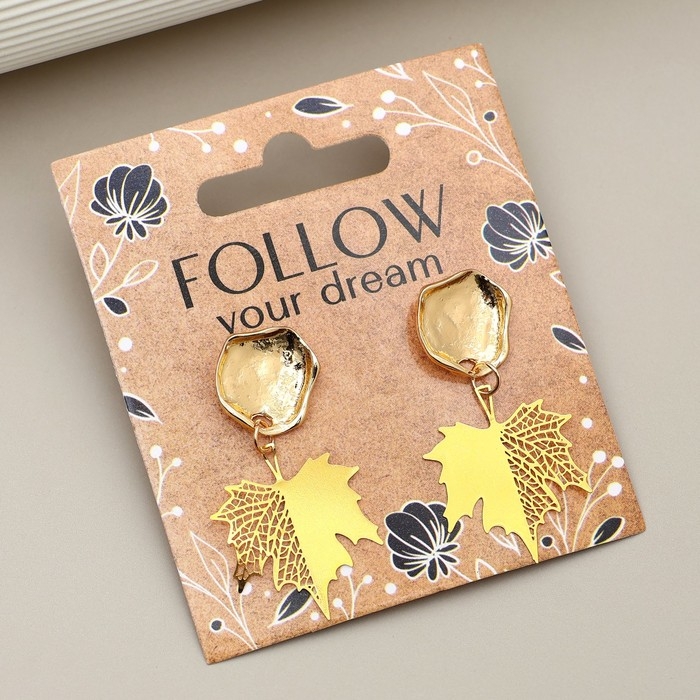 Серьги &laquo;Follow your dream&raquo;, 2.5 х 4 см